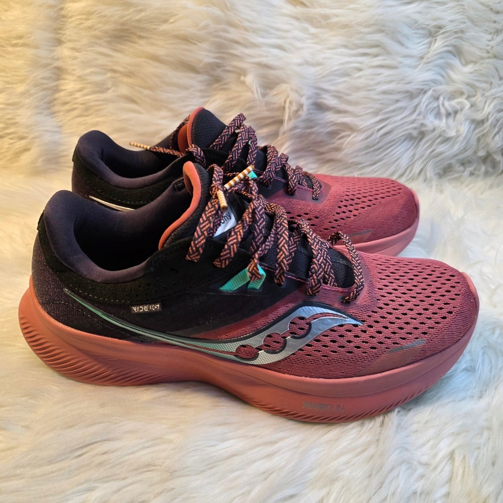 Saucony Ride 16 Running Shoes Women's 9 Soot Basalt S10830-27 PWRRUN